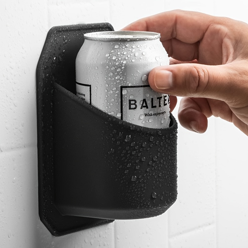 Silicone Shower Beer Rack Drink Cup Rack Coke Can Wall-mounted Holder Bathroom Silicone Shelf Bathroom Phone Holder