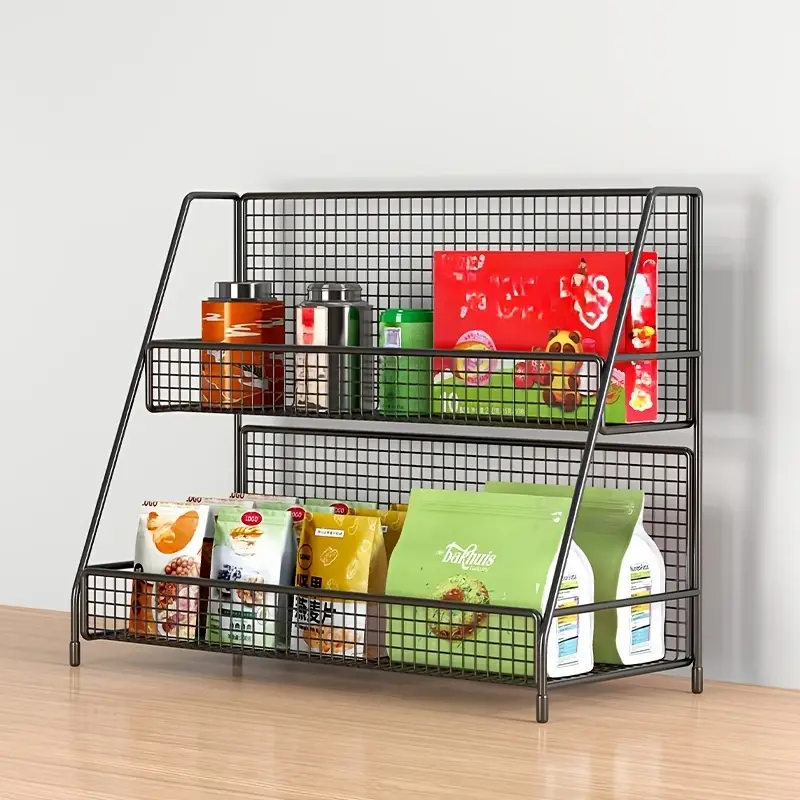 versatile multi layer metal storage rack for kitchen bathroom bedroom countertop organizer with shelves standing shelf Product details 1
