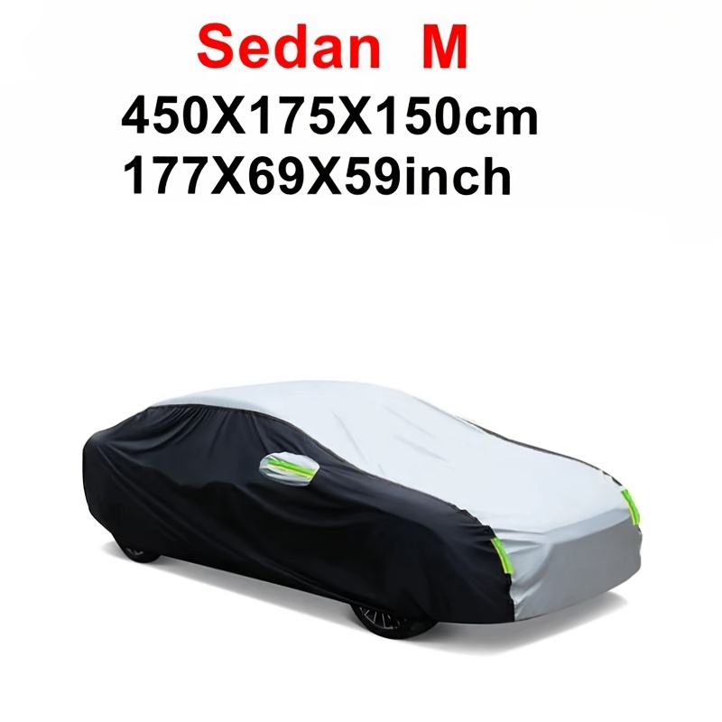 TEMU Copertura per auto a colorazione JIUWAN, protezione esterna antipolvere in poliestere con riflettenti, adatta a hatchback, e SUV