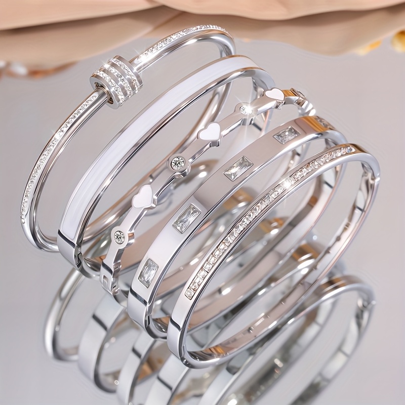 Image of Stainless Steel Fashion Hypoallergenic Waterproof Bracelet Suitable For Party Travel Vacation, For Teenager, For Teenager