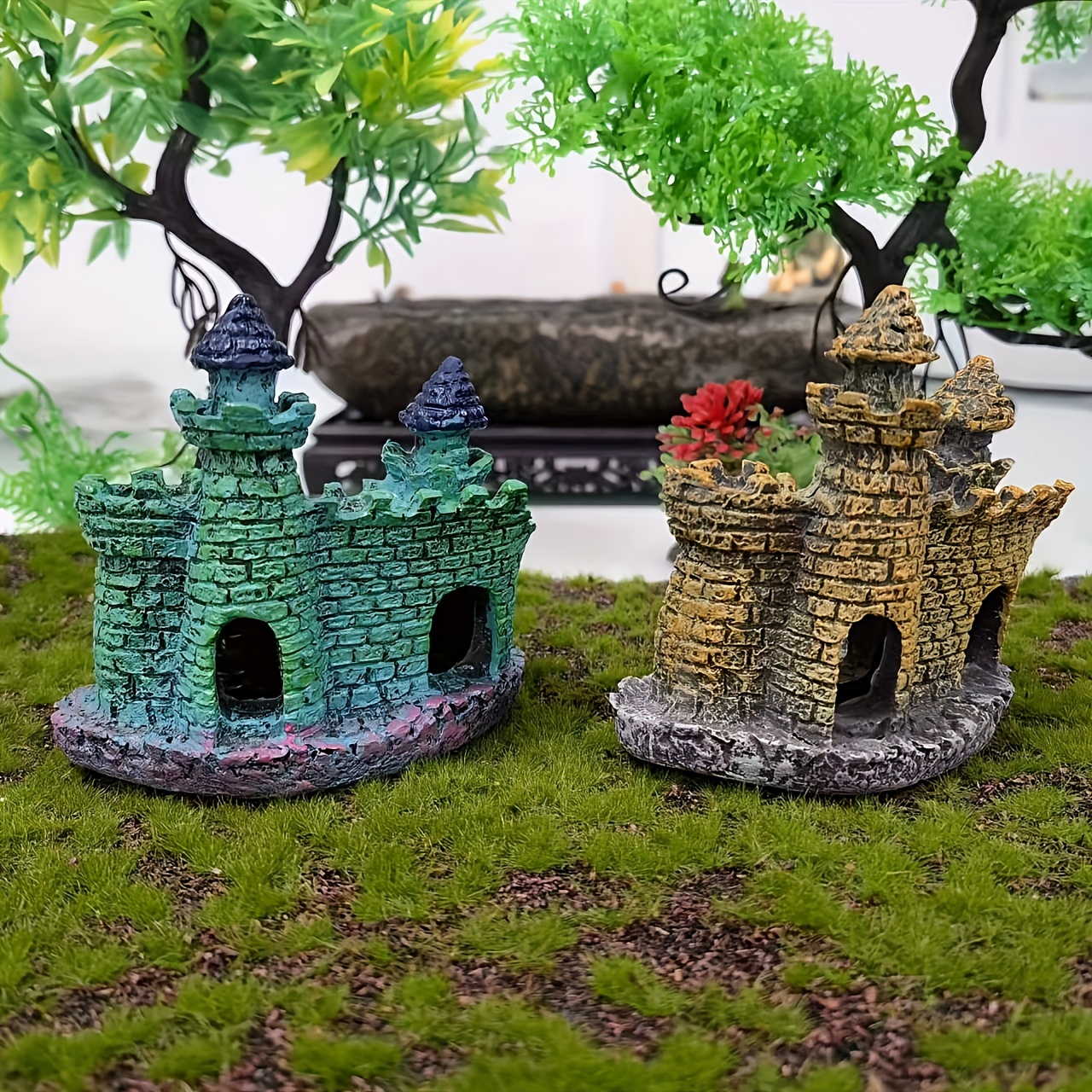 

European Villa Micro Landscape Ornament Resin Crafts House Landscape Cartoon Castle Small House Decoration