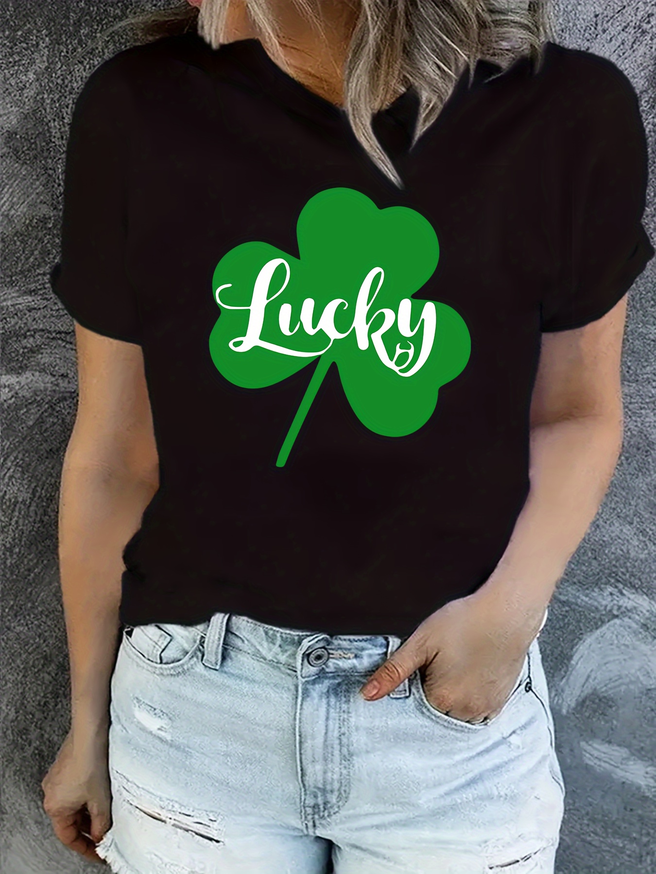 St. Patrick's Day Lucky Shamrock Print Sports T shirt Short - Temu
