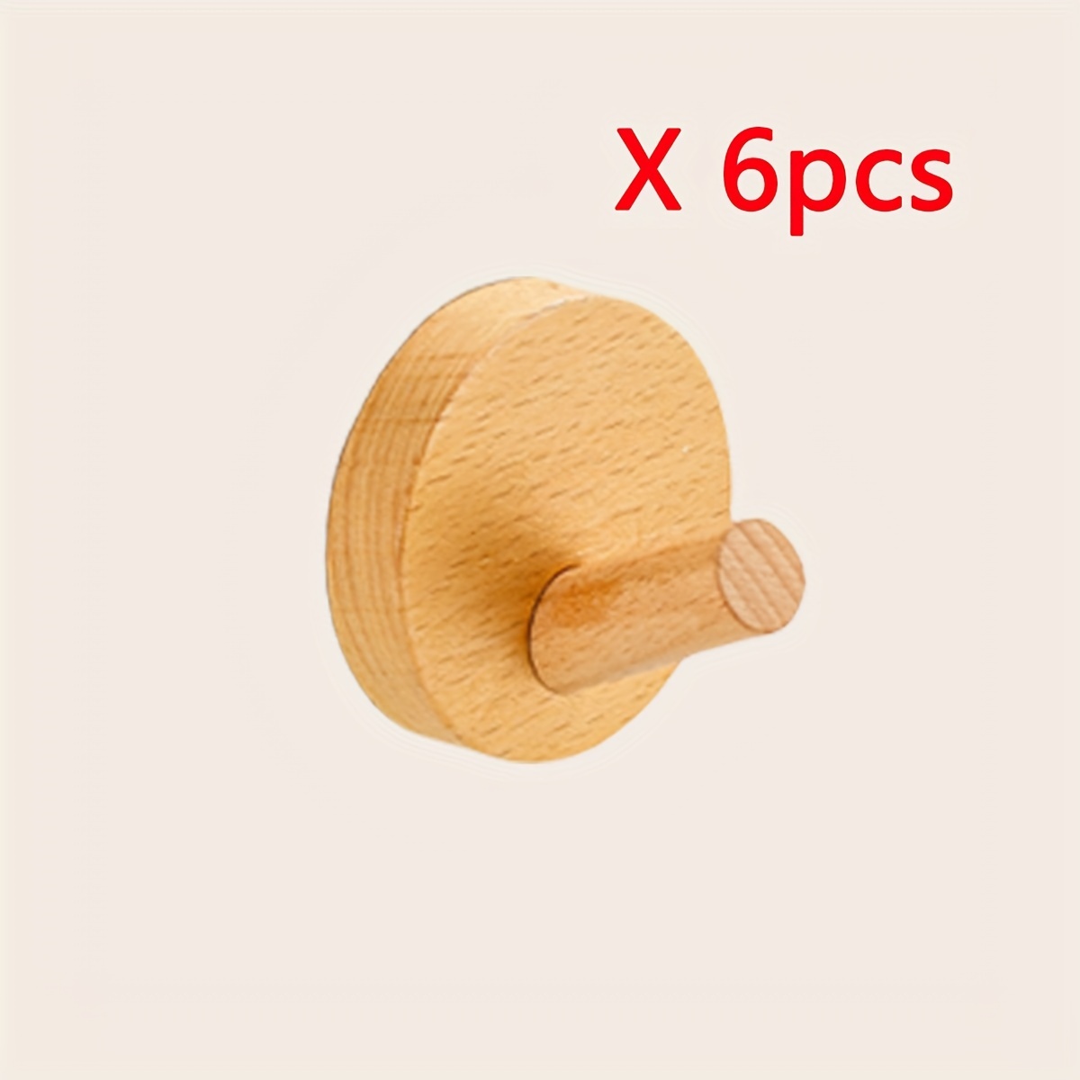 Wooden Wall Hooks Modern Cylindrical Wooden Clothes Hooks No - Temu