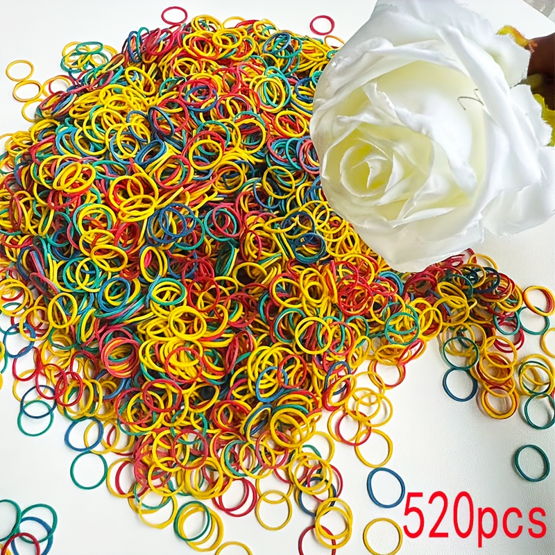 TEMU Aproximadamente 520/1020/1520 piezas de cuerda elástica colorida, cordón flexible para organización en oficina y uso diario, 15 mm (0.59