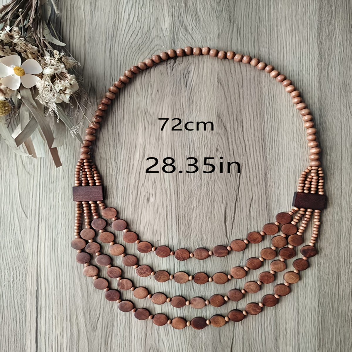 Women's Multi-Layer Wooden Bead Necklace