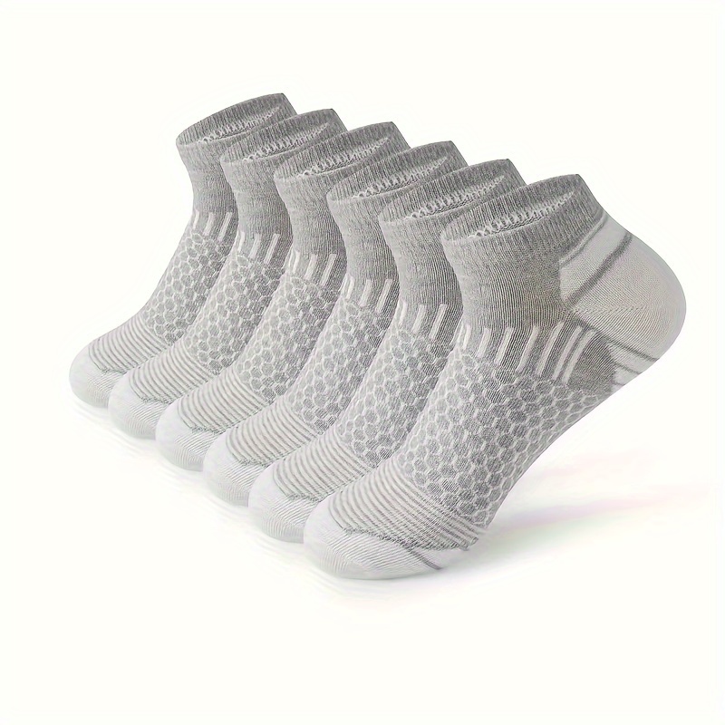 TEMU 6 Pairs Of Socks Unisex Short Sports Socks For All Seasons, Unisex Short Low-cut Socks Absorb Sweat & Anti Odor, Fit For Running & Casual Wear