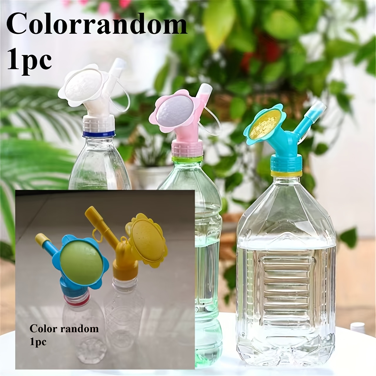 1pc Random Color Nozzle - Suitable For Soda And Beverage Bottles, Ideal For Flowers And Gardening, Threaded, Random Colors