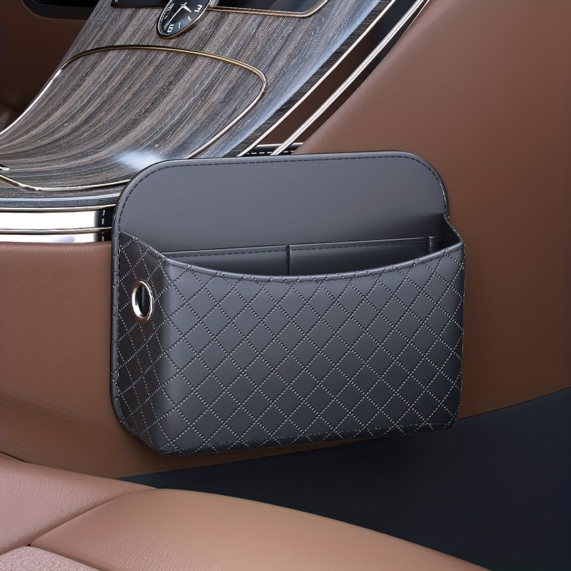 Image of A Car Storage Bag, A Multifunctional Organizer - Side Pocket For Console, Storage Box For The Side/back Of The Seat, A Small Adhesive Organizer, And A Multi- Door Storage Bag With Slots