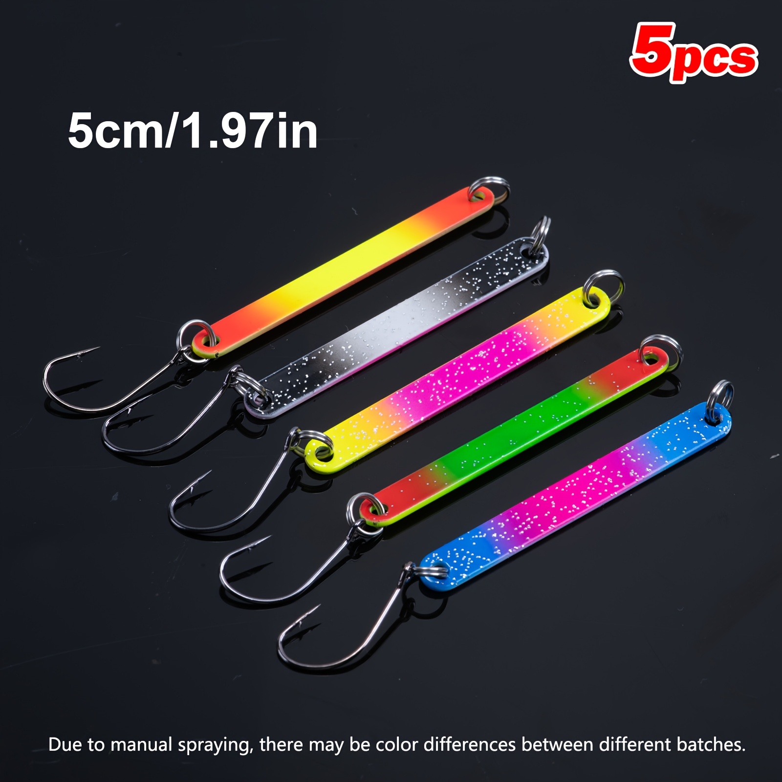 Goture 5pcs Fishing Lures, 2g Double-sided Colored Metal Spoons Made Of Copper, Suitable For Freshwater Trout And Perch