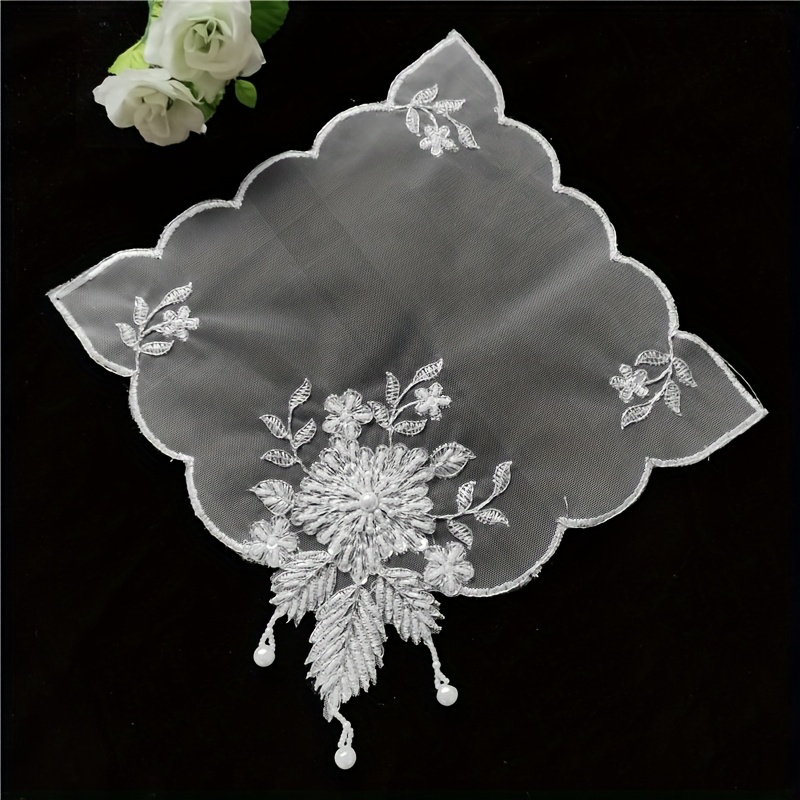 1pc European Placemat & Table Cover - Hand-embroidered-look Lace Cloth, Decorative Tray Mat For Coffee Table, Dining Table, Tea Tray - Elegant Lace Table For, Weddings, Parties (compatible With
