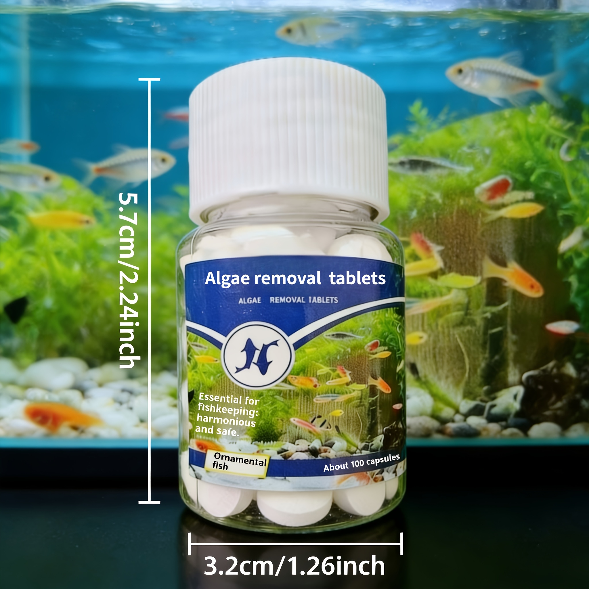 2 Bottles of Aquarium, Small Pond, and Fish Tank Water Filtration Granules | Effectively Filters Green Water, Compact Bottle for Easy Portability, Purifies Water Without Harming Fish, Bottled Aquarium Filtration Granules, Suitable for Aquaculture