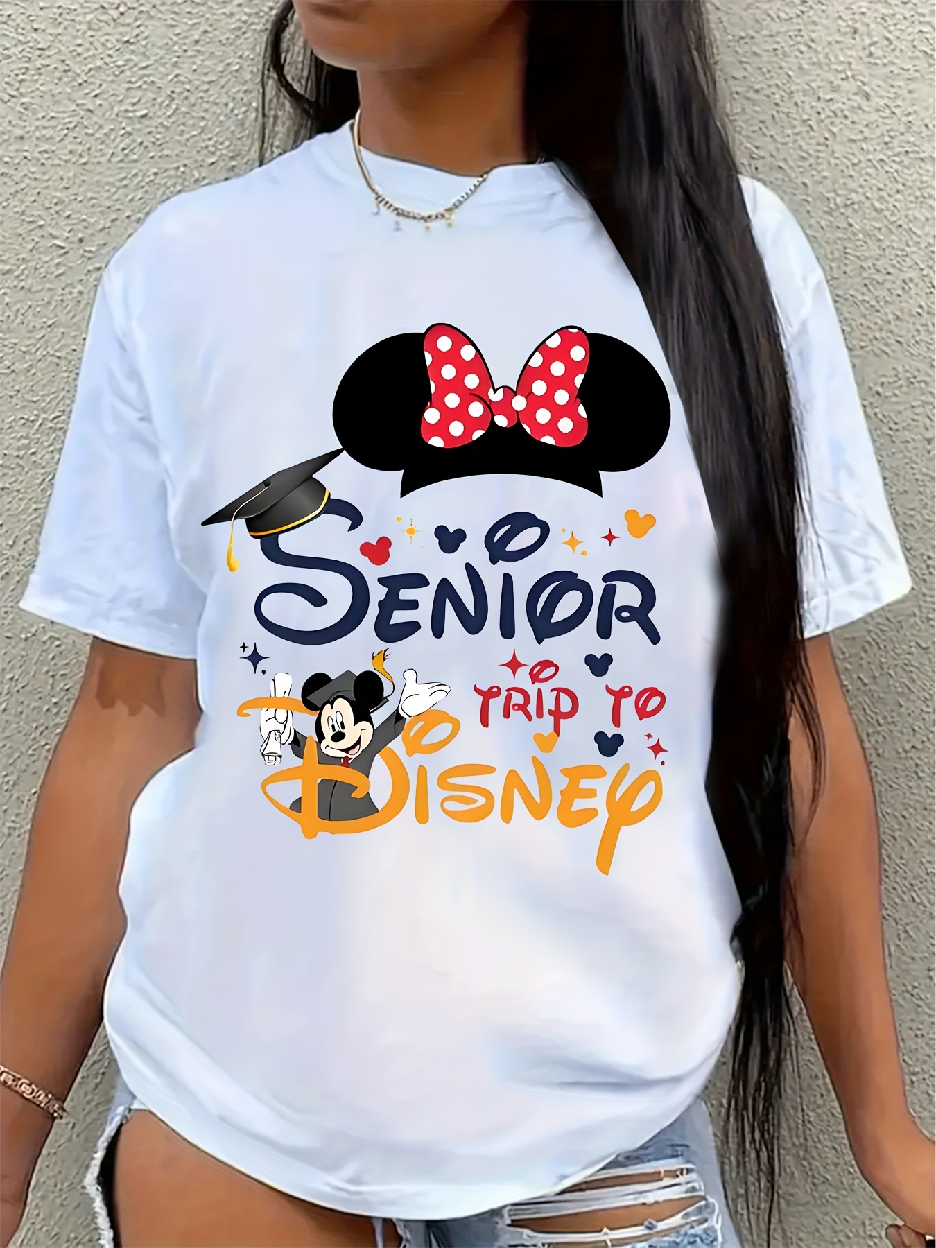 womens mouse graphic t shirt senior Temu