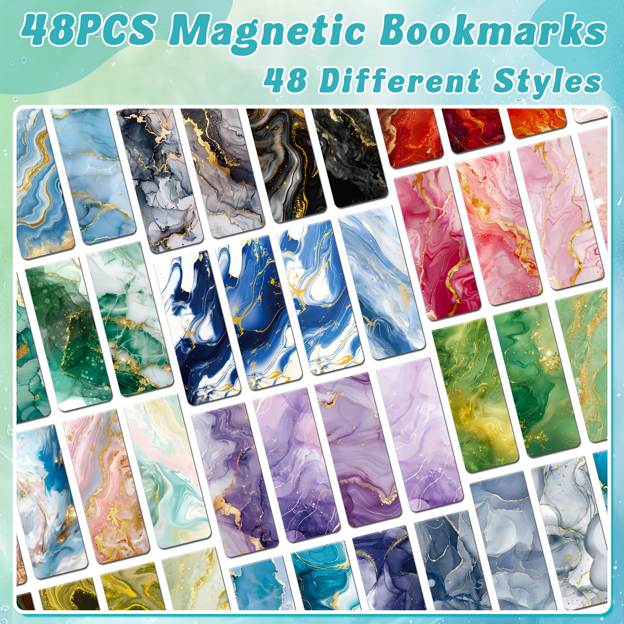 TEMU 48pcs/96pcs Magnetic Bookmarks | Paper Bookmark Clips | Bulk Bookmarks For Reading Enthusiasts, Gifts For Women, Men, Adults