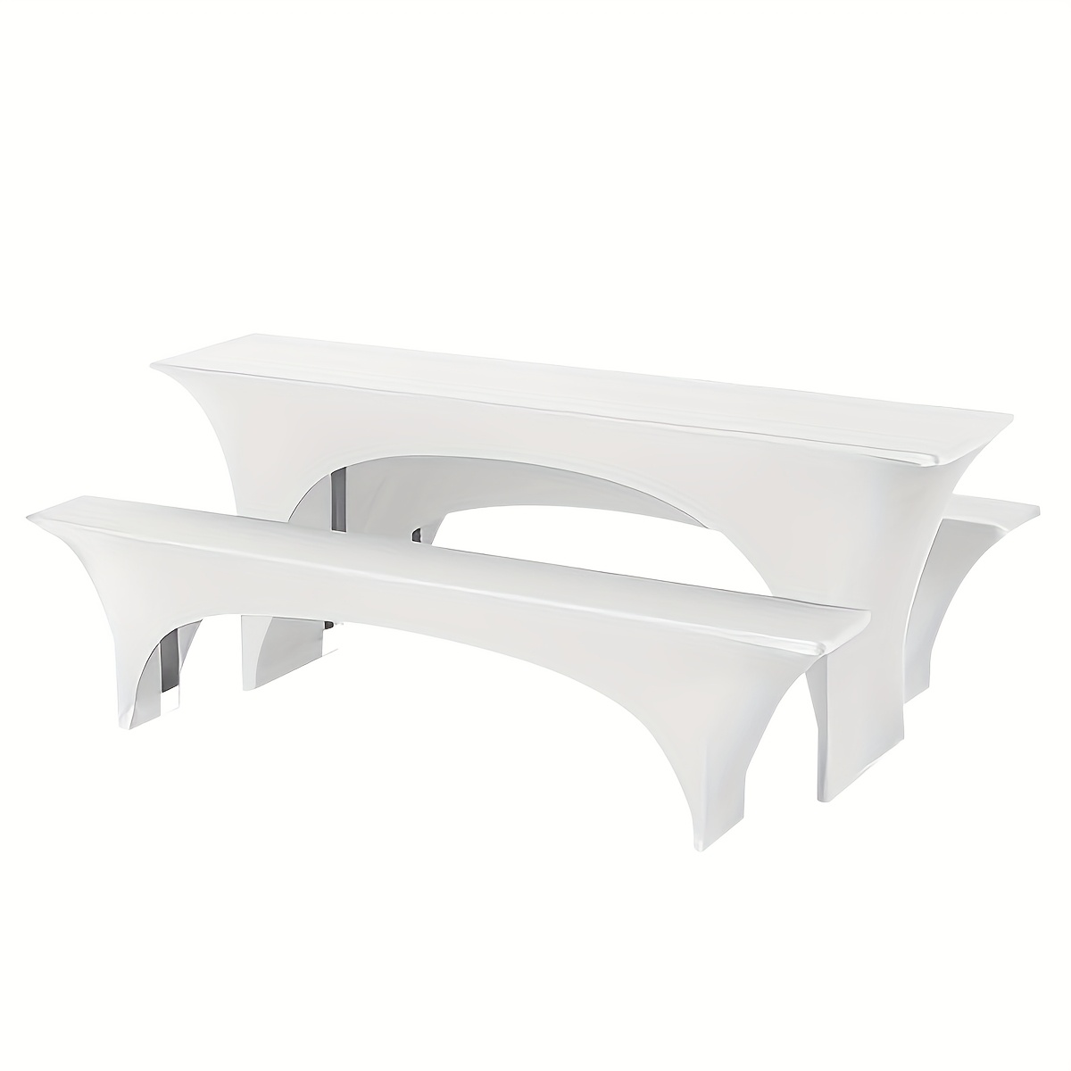 TEMU Set Of 3 Beer Table Covers, Beer Tent Set, Stretch Covers For Beer Table And Bench Sets, Beer Bench Covers, Spandex Beer Tent Set For Banquet,