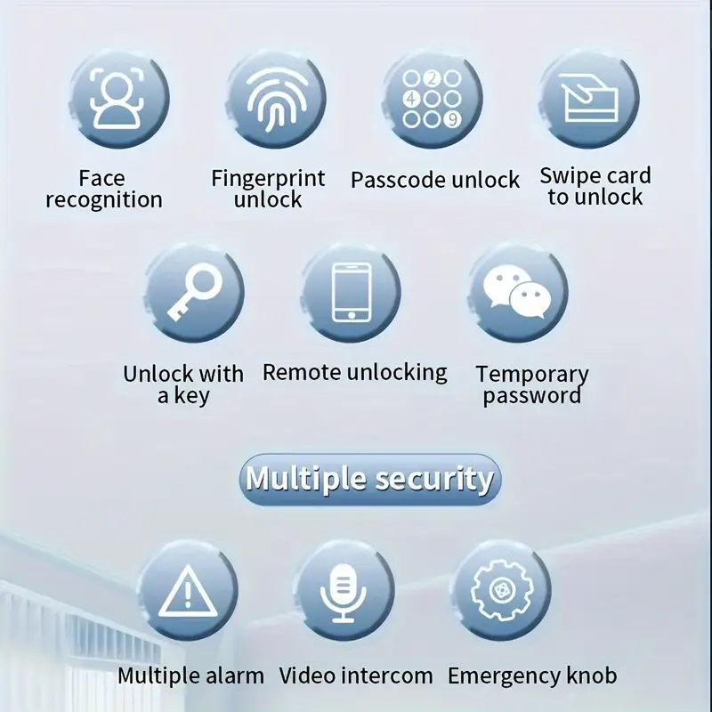 a set of intelligent 3d facial recognition fully automatic fingerprint lock home electronic door lock password details 4