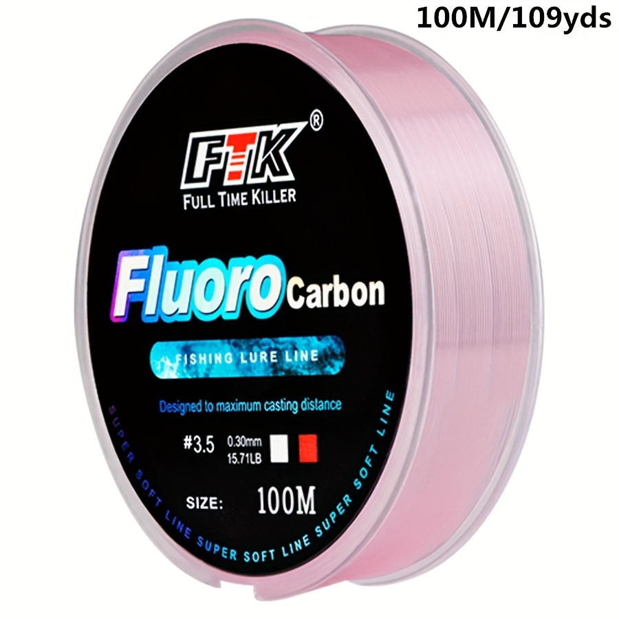 

1 Pc Ftk 100m/109yds Fluorocarbon Coated Nylon Line, Monofilament Fishing Line - Strong, Sensitive And Abrasion Resistant