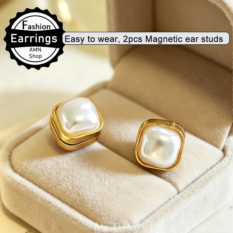 2pcs Magnetic Attraction Ear Clip Earrings Set — 18K Gold-Plated