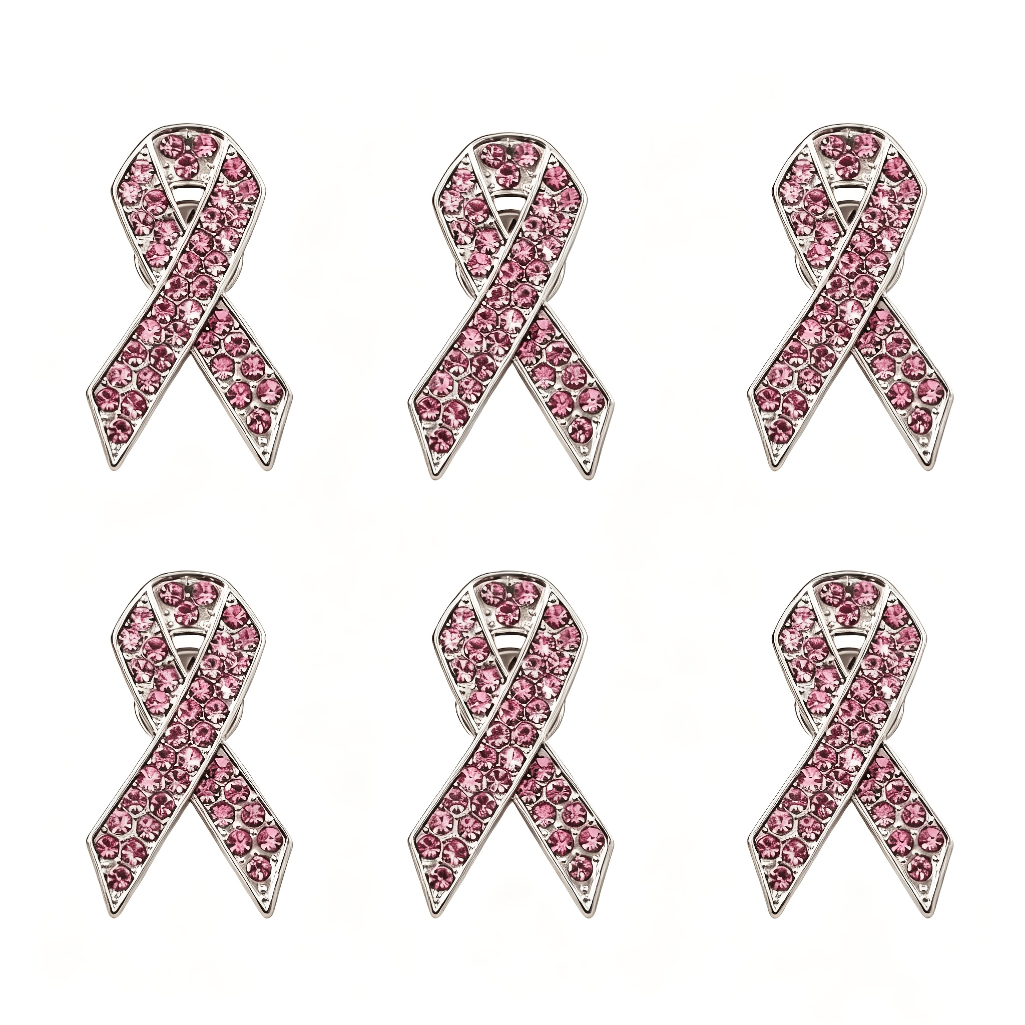 TEMU Épingle à broche 6/3 pièces en synthétique rose dégradé - Élégante, convient aux costumes, vestes et robes, épingle de col avec logo ruban pour