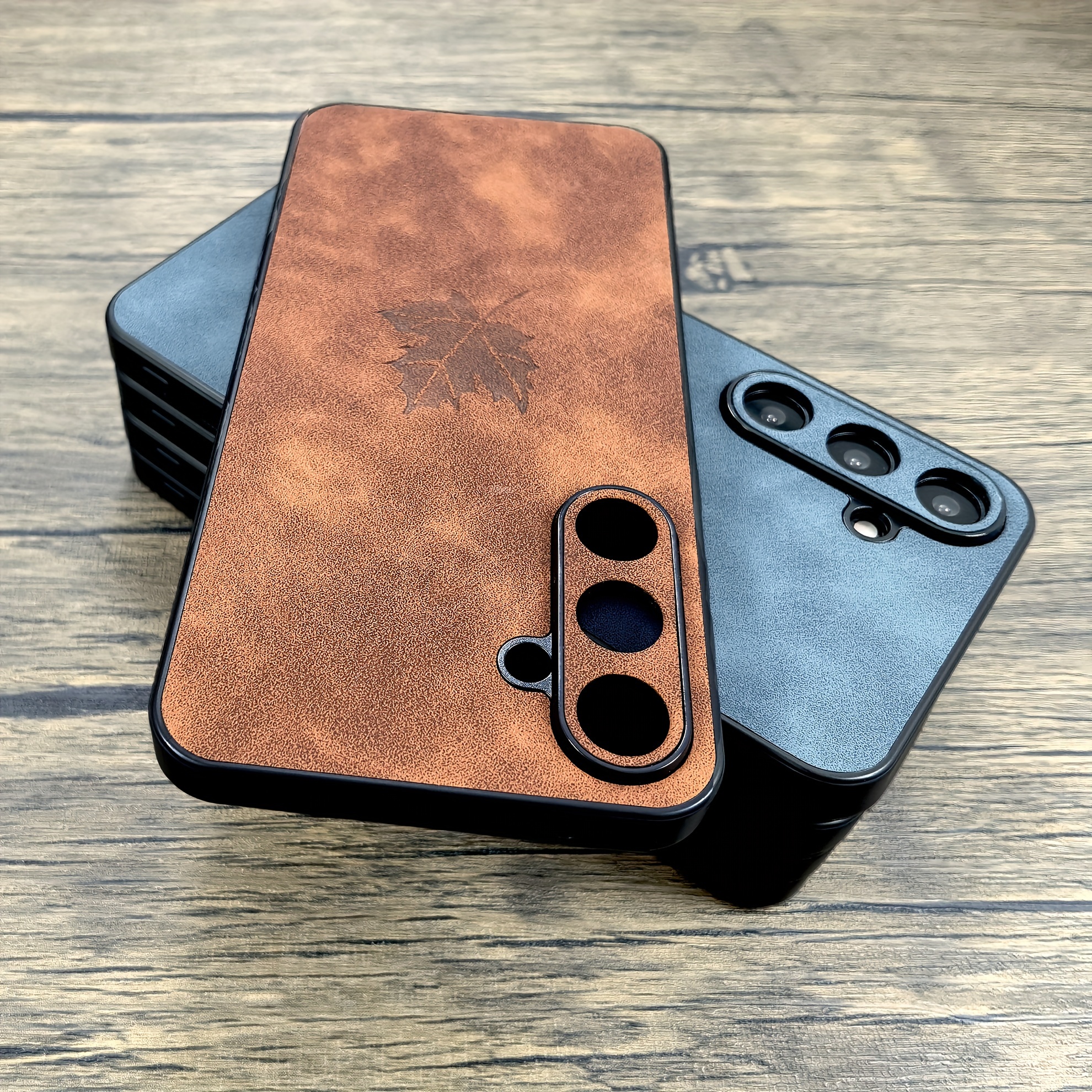 Phone Case - Premium Imitation Faux Leather Protective Case for Samsung Galaxy A55, A54, A53, A52, A56, A36, A35, A16, A15 - Complete Shield Bumper Armor Cover