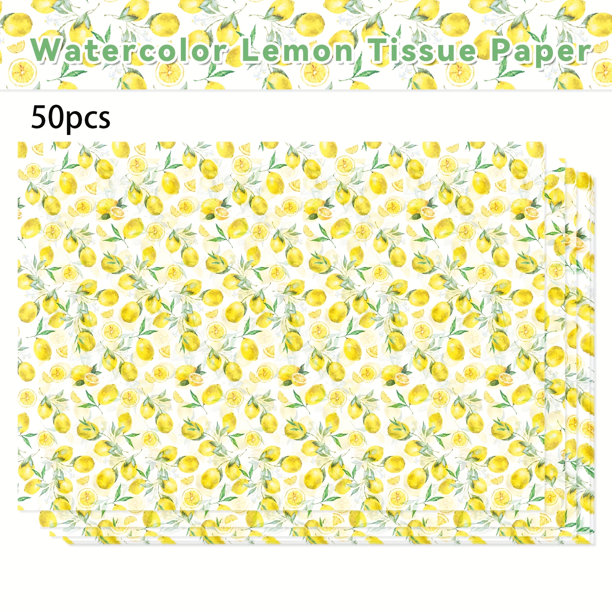 Image of 50pcs Fruit Printed Tissue Paper, 19.8x13.7 Inches - Elegant Flower And Gift Wrapping Paper For Birthday Weddings And Gift Packaging Decorations