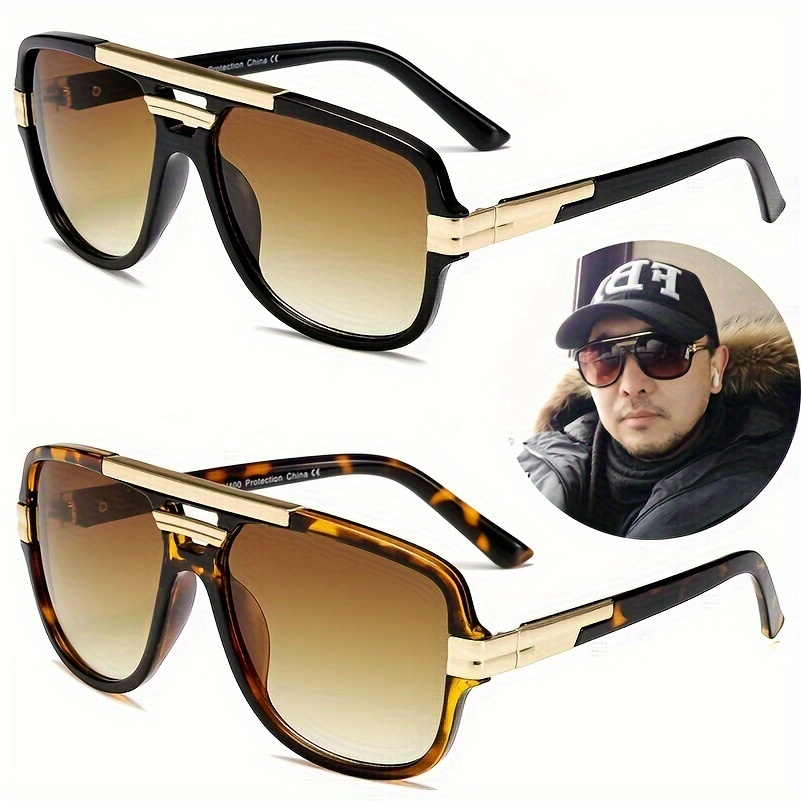 

Oversize Classic Cool Vintage Square Sunglasses For Men Shades Large Stylish Trendy Retro Sunglasses