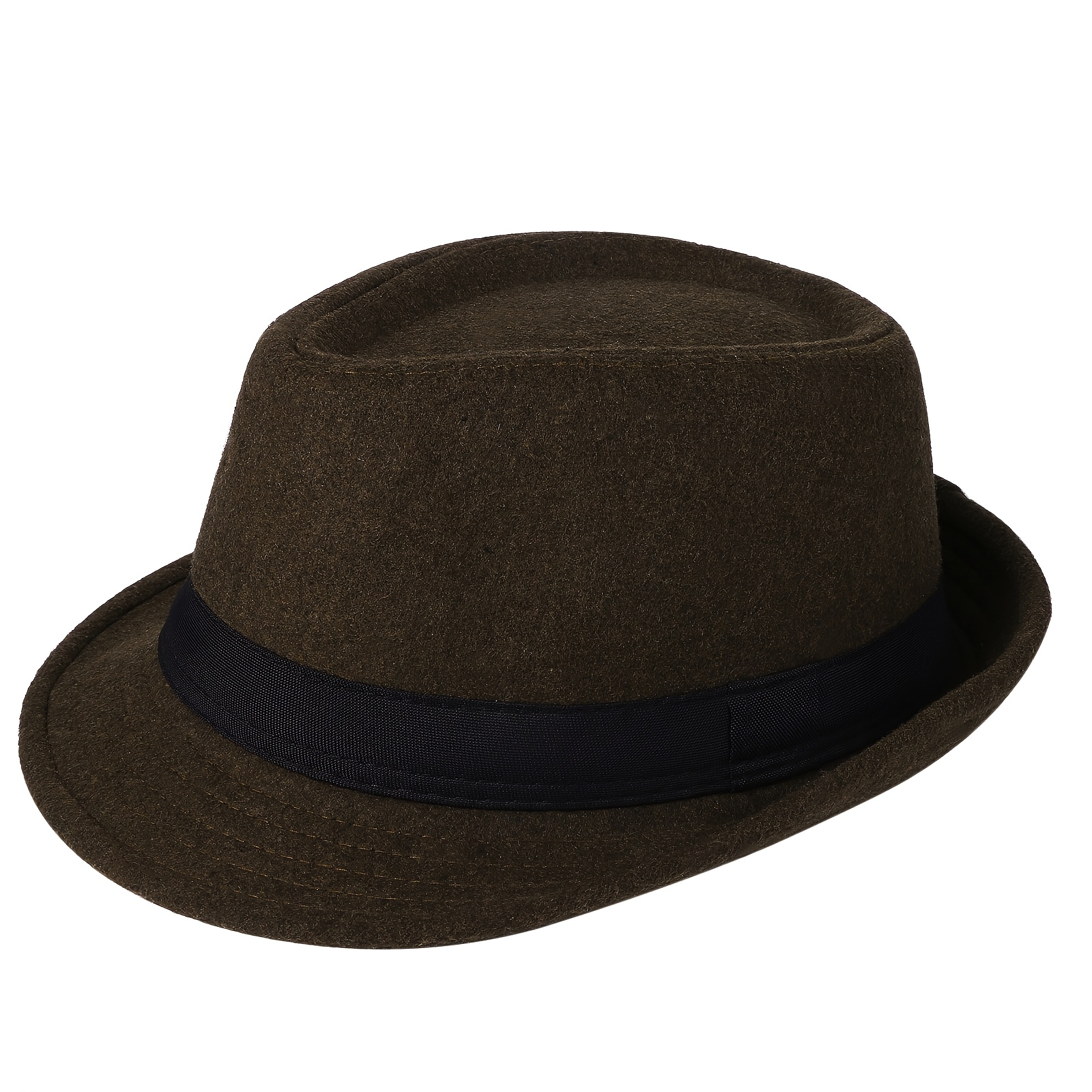 Men Women Fedora Jazz Hat Thickened Warm Felt For Autumn Winter