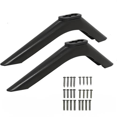 soporte de tv universal, base de tv, soporte de tv con juego de tornillos, reemplazo de pierna de base de soporte de tv de escritorio - compatible tvs de 19, 23, 27, 28, 29, 30, 32, 37, 40, 55 pulgadas - tornillos y manual de instrucciones, sin perforación, sin alimentación negra