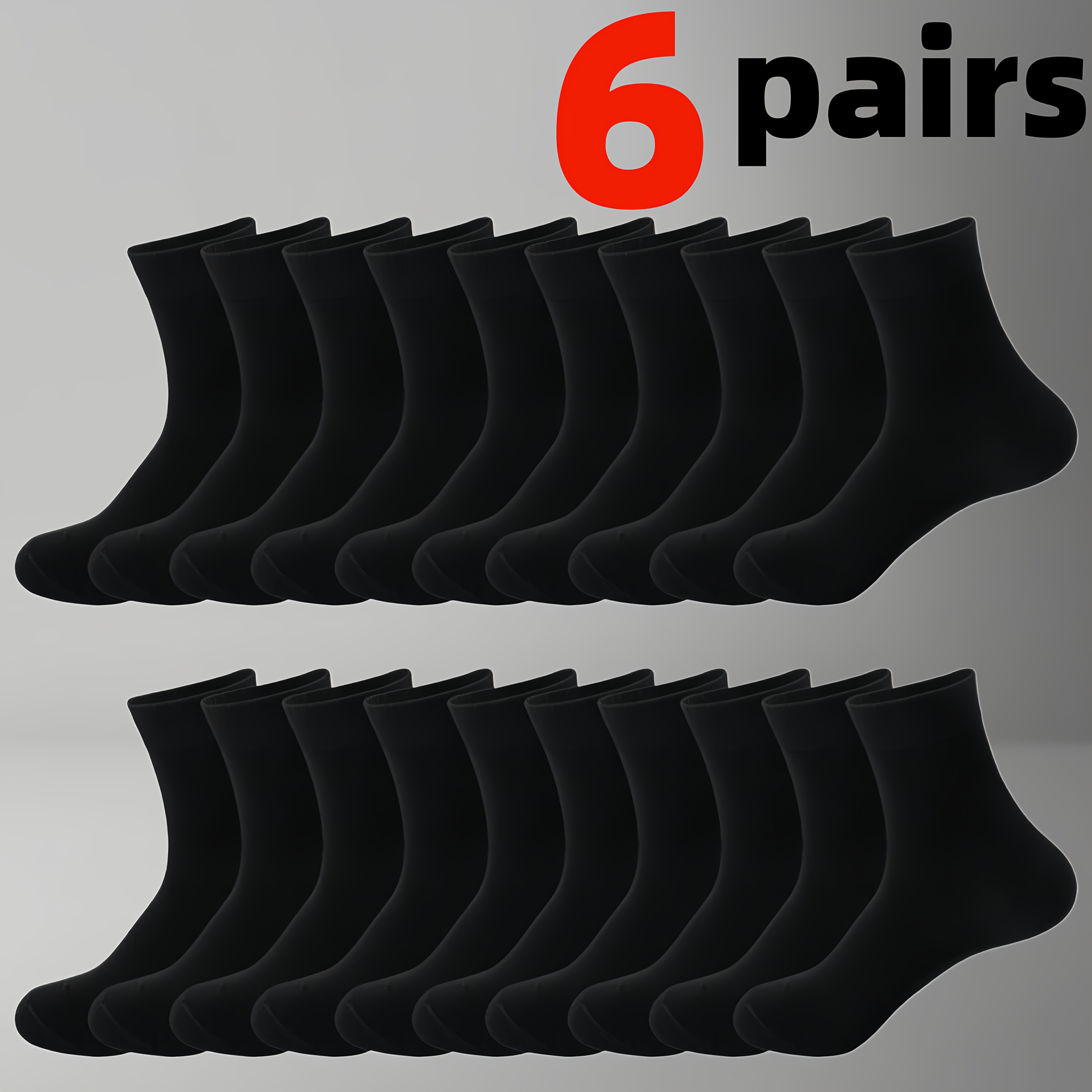 TEMU Calzini sportivi casual traspiranti a maglia a 168 aghi, 6 di calzini sportivi da assorbisudore e traspiranti per abbigliamento business casual,