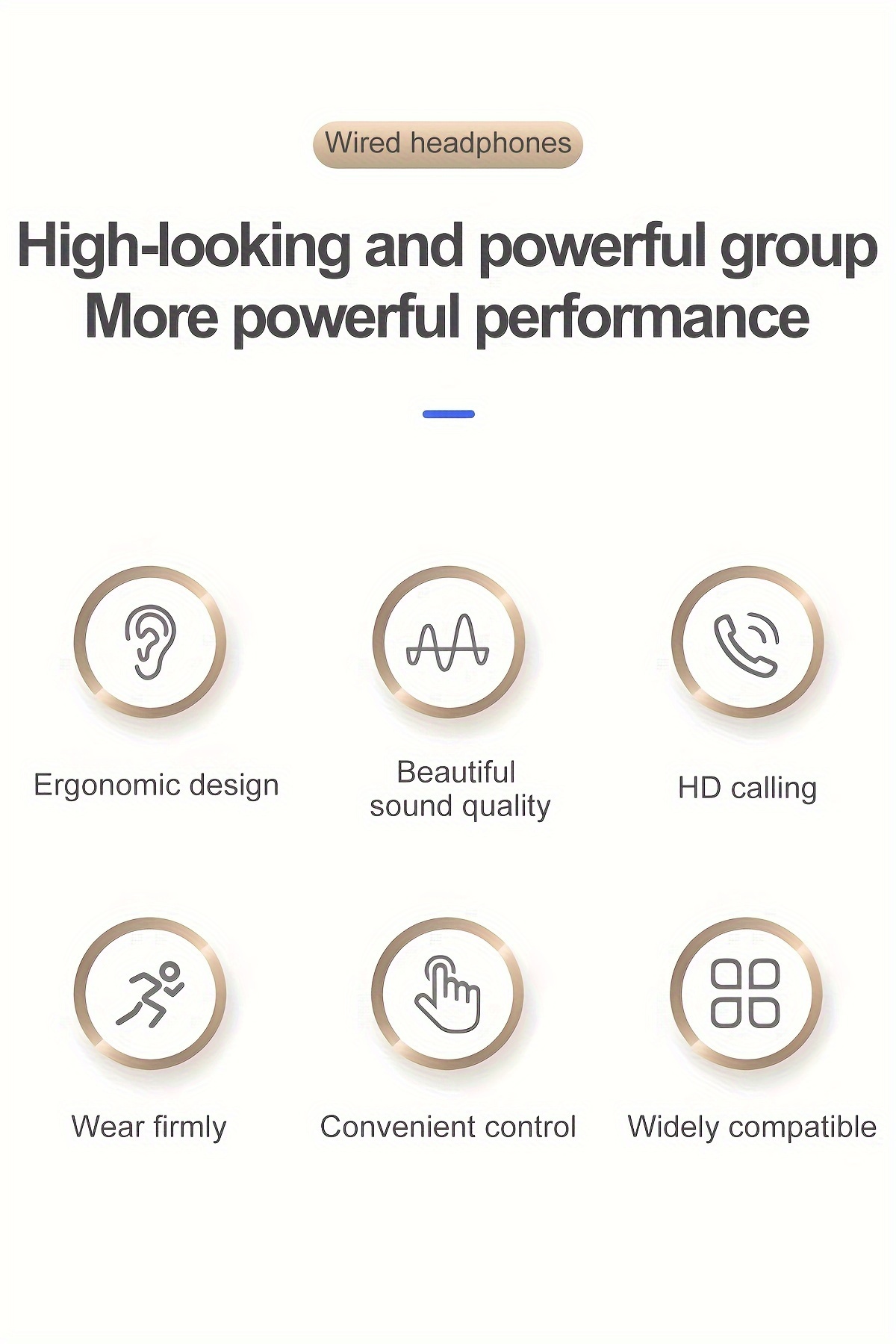 "hi fi Sound" Premium Wired In ear Headphones Type c Jack Temu France