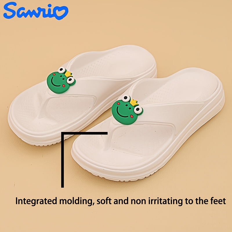     womens summer flip flops 4cm thick eva soft lightweight sandals with arch support non slip eva sole cartoon design for outdoor casual wear comfortable footwear   flipflops durable footwear Product details 4