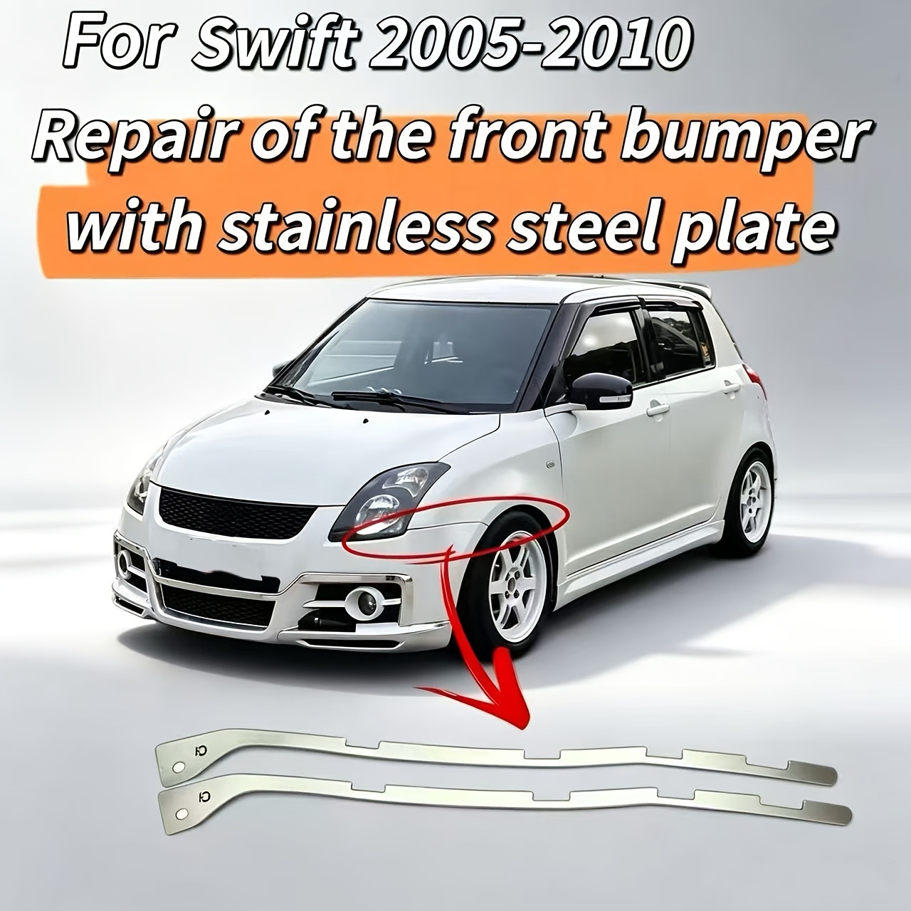 TEMU 2pcs For Swift For 2005-2010 Front Bumper Adjustment Artifact