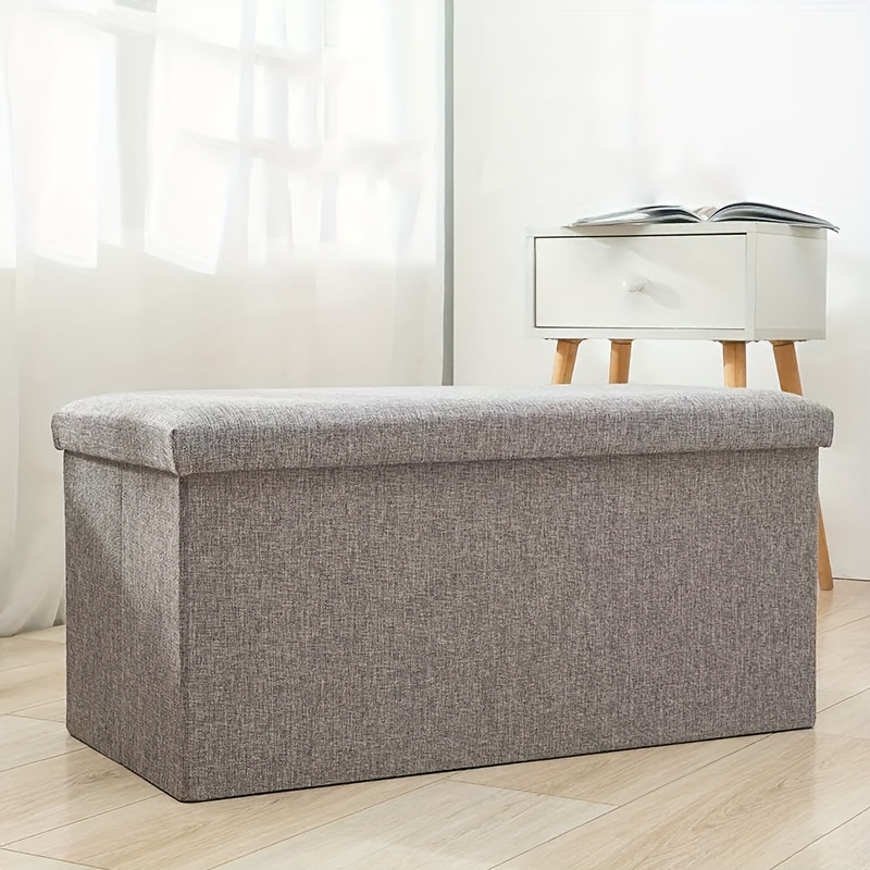 1pc foldable linen storage organizer with wheels bohemian style multifunctional furniture for home office mixed colors compact under 27 height portable storage chair ottoman footrest spacesaving solution stylish decor sturdy construction office workers Product details 5