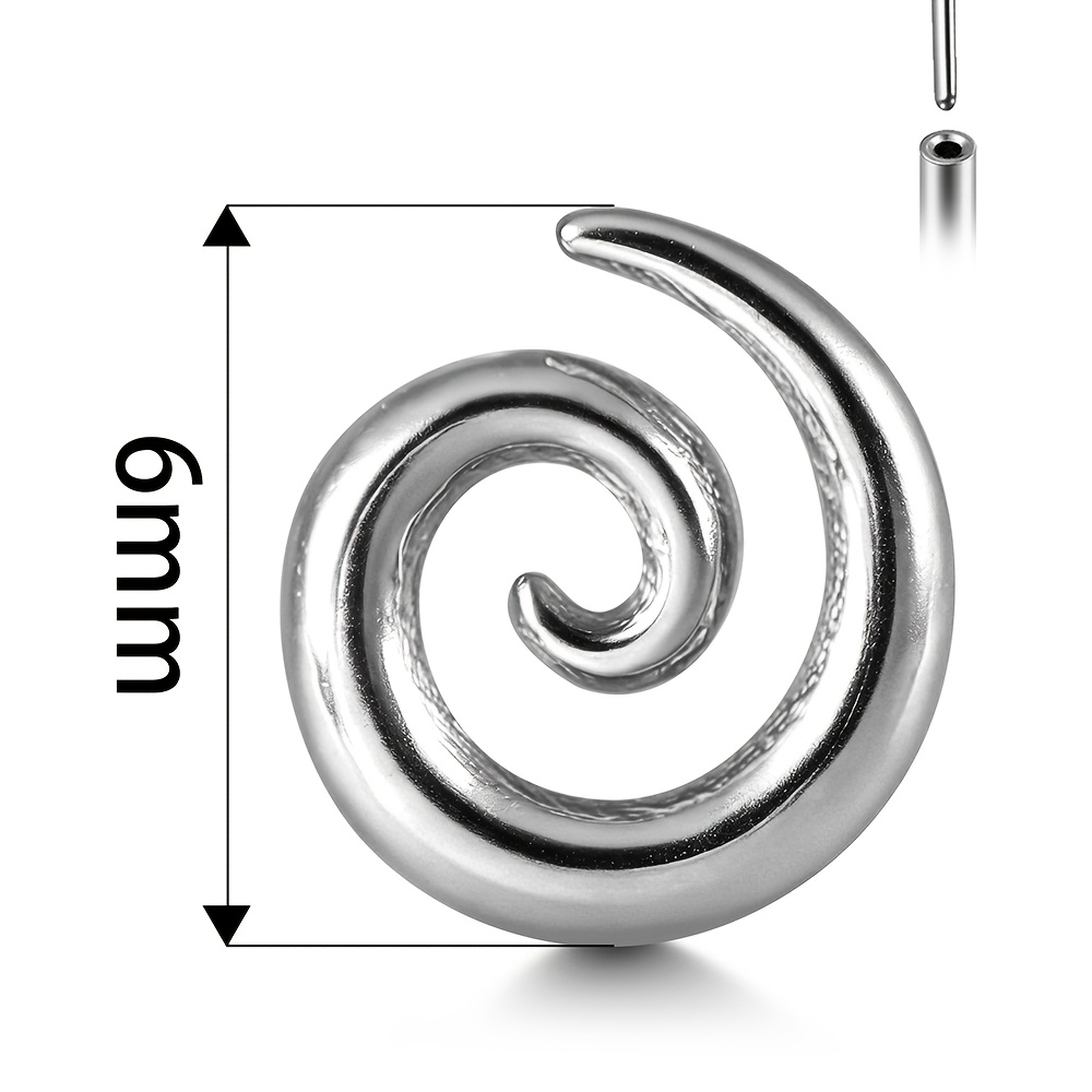 Women's 2D Flat Titanium Vortex Cartilage Tragus Earring