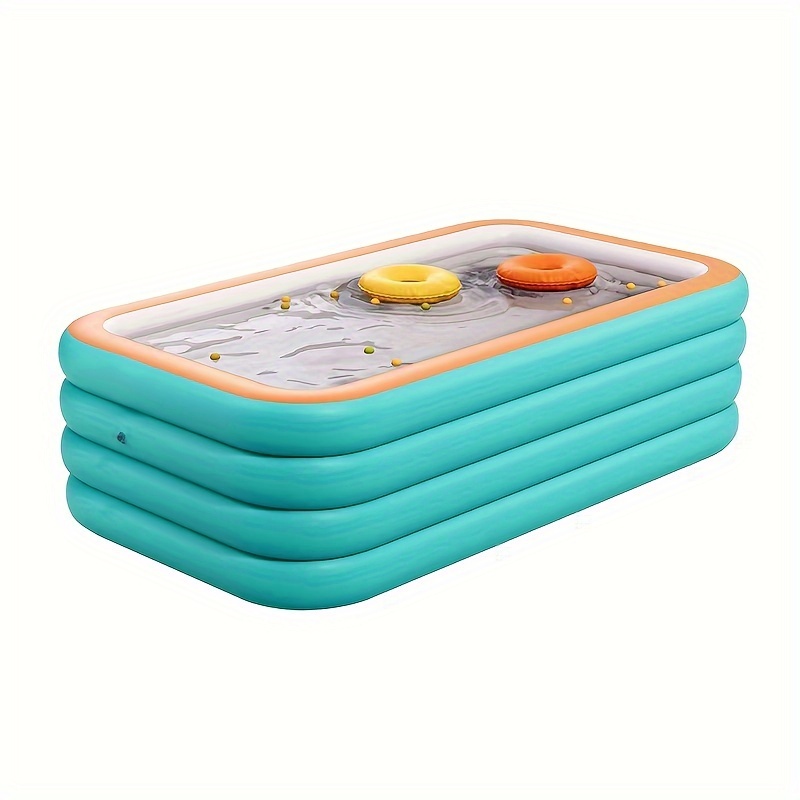 Piscine de natation gonflable de taille standard pour adultes - Matériau en PVC, plusieurs composants inclus, pas besoin d'électricité ou de batterie