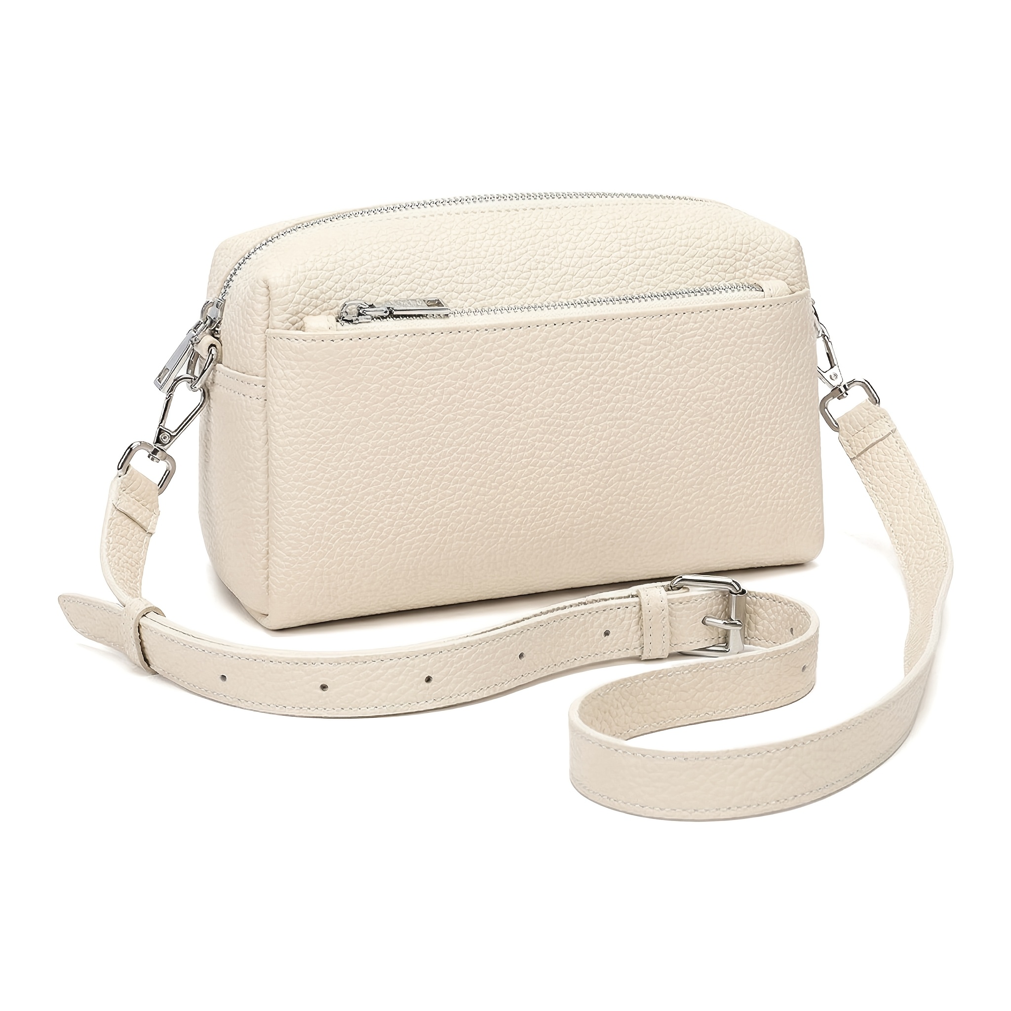Image of Crossbody Bags Purse For Women Shoulder Bag Small Pu Clutch & Evening Bag With Double Zipper, Multi-compartment & Adjustable Shoulder Strap, Ideal For Daily , Shopping, Dating, Party & Work