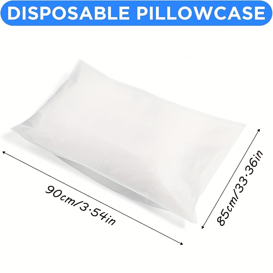 1pc   disposable pillowcase sturdy non woven fabric absorbent spot clean single use travel pillow cover   salons train sleeper berths and hotels protects against stains and   details 1