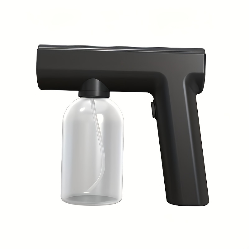 TEMU Portable Black And White Dual-color Nano Sprayer, Rechargeable Blue Light Electric Atomizer, Capacity Handheld Design, Suitable For Multiple