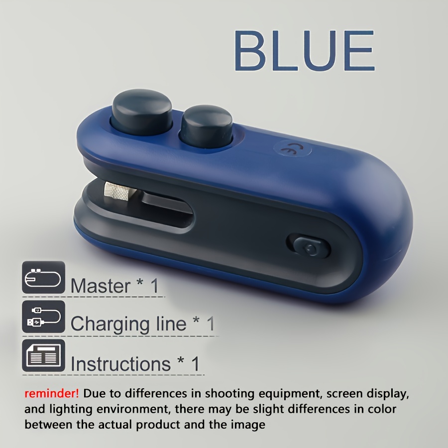 TEMU Manyetik Atıştırmalık Çantası Sızdırmazlık - USB Güçlü, Taşınabilir El Sızdırmazlığı, Lityum Polimer Pil, Hızlı Şarj (16W), 5 Mod Kullanımı,