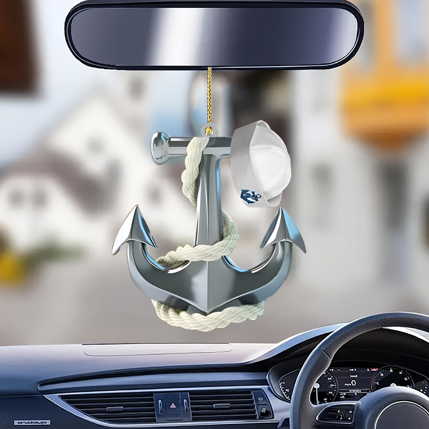 

2d Anchor Christmas - Pre-drilled, , - For Car, , Or Decorations