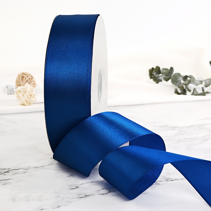 Cinta de satén de doble cara azul claro de color sólido de 1 pulgada x 50  yardas, cintas de tela perfectas para decoración de bodas y fiestas