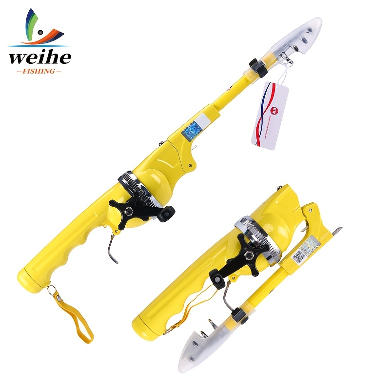 1pc     mini lure rod, foldable portable pocket fishing pole with integrated handle 0