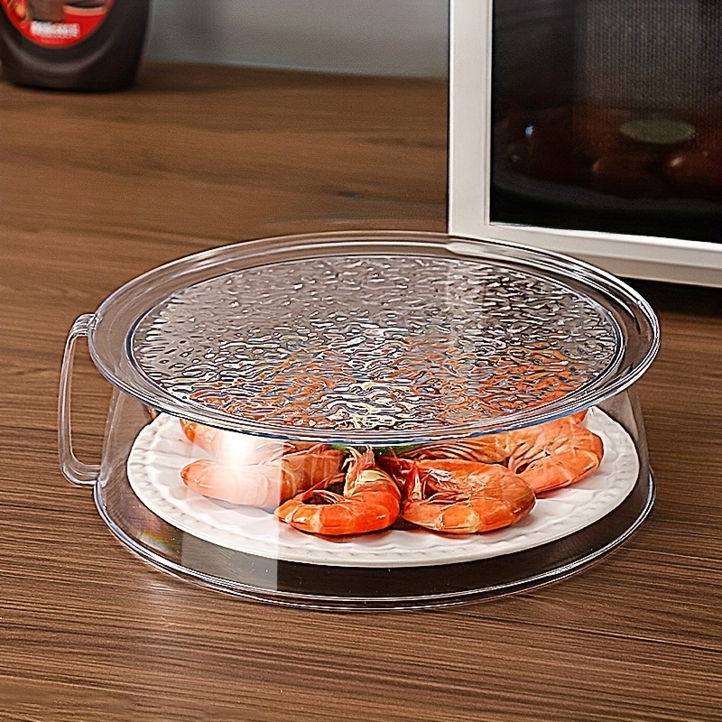 1pc Heavy-Duty Splash Lid Compatible for Microwaves - Heat-Resistant 200°C, 360° Cover with Stackable Lid for Camping, BBQ, Microwave & Use - Suitable for Vegetables, Fruits, Meals (Plastic Lid)
