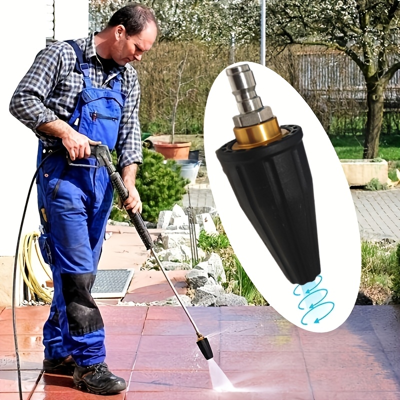 

4000psi High-pressure Spray Nozzle - Copper Turbine, 1/4" Quick Car Wash, Floor Cleaning & Garden Irrigation