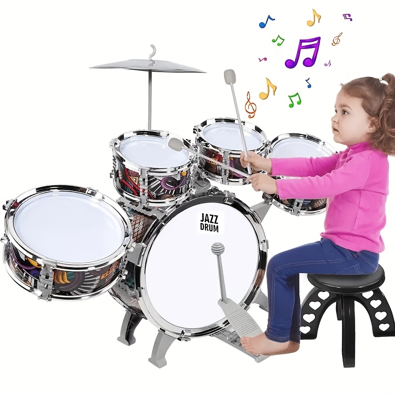 mini electroplated beginner' a children's toy drum set, a jazz
