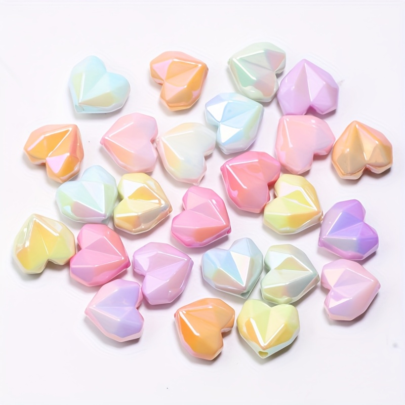 Image of 20pcs Multicolor Peach 14mm Acrylic Beads, Glossy Surface, Gradient Loose Beads For Jewelry Making S Necklaces Earrings Handmade Additions Materials