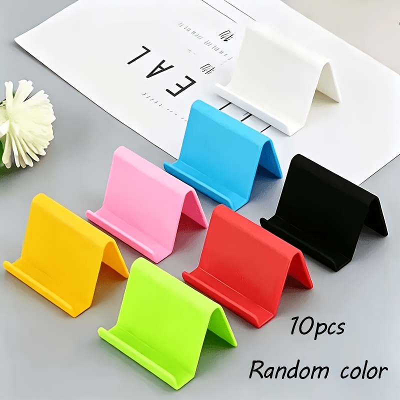 TEMU Ensemble de 10 supports de téléphone et tablette en PVC de style bohème, couleurs aléatoires - Antidérapants, faciles à fixer au mur,