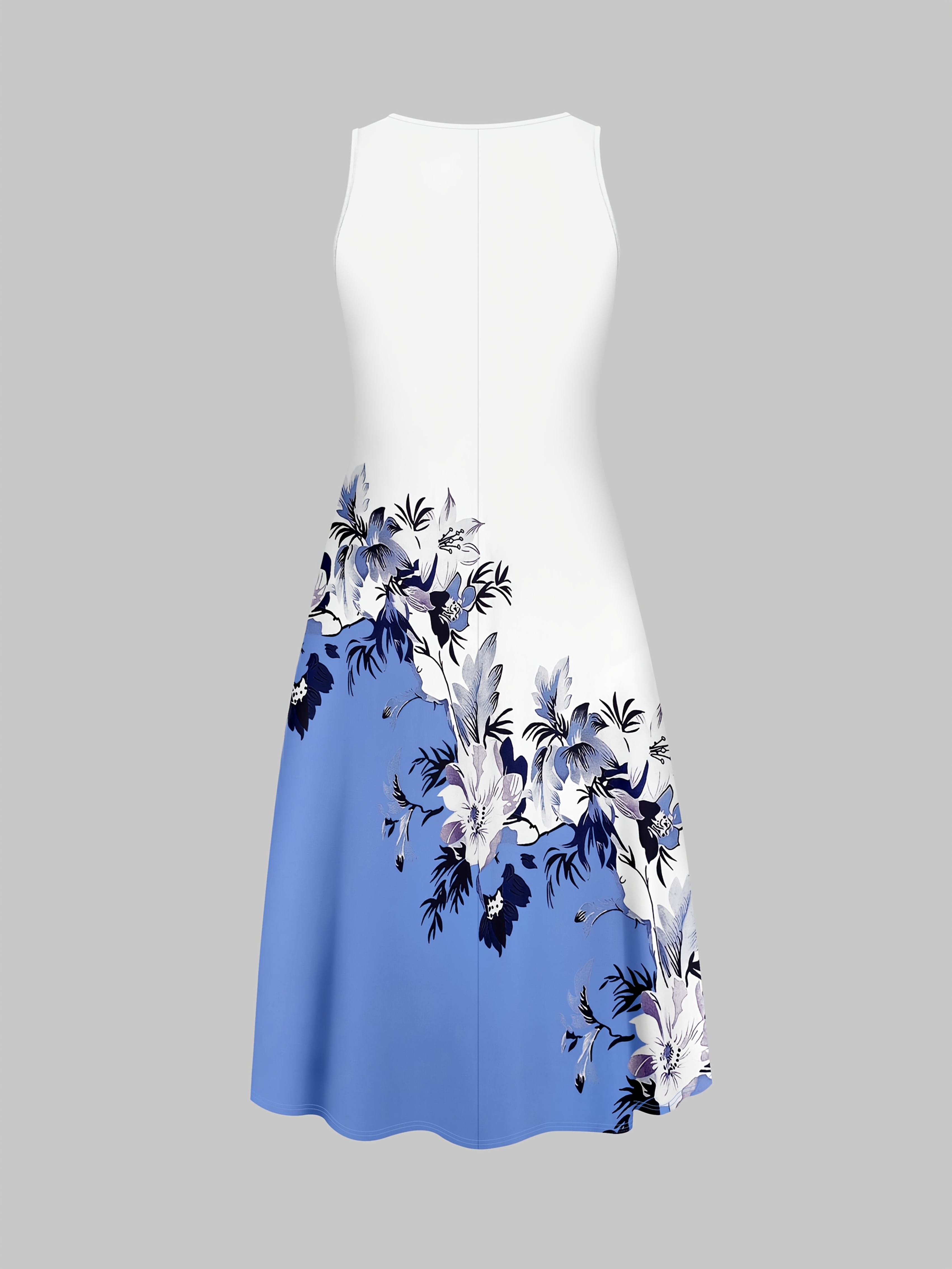 Fashion Women's solid color small cardigan and floral print patchwork dress two-piece set