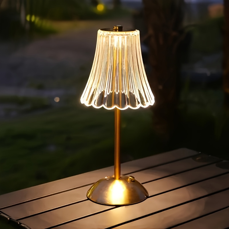 

1pc Led Table Lamp, Usb Rechargeable Ambient Decorative Light, Indoor Nightlight For Room, Party, Restaurant, Halloween, Christmas Gift, Built-in Lithium Battery 18650 Series, ≤36v