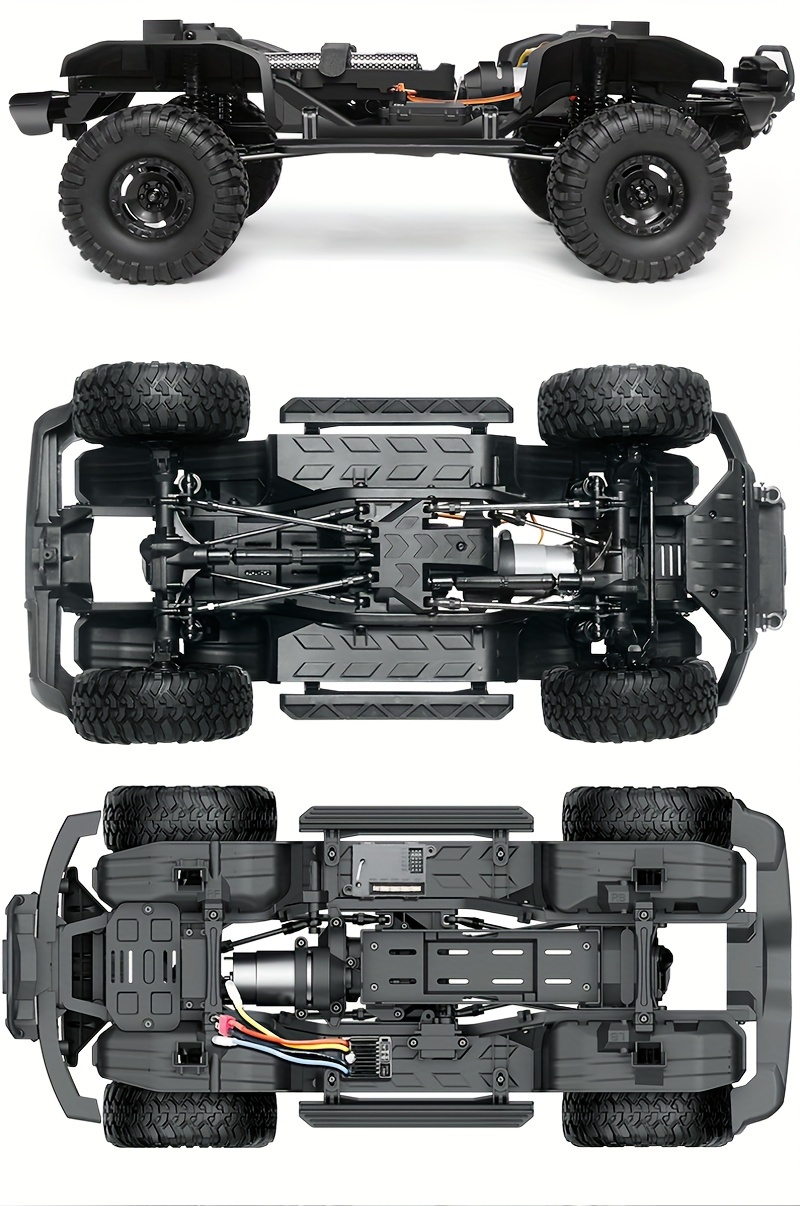 1/10 Scale RC Crawler with LED Lights & Winch - 4x4 Off-Road Remote Control Truck, High/Low Speed, RTR Rock Buggy with, Compatible with, for Adults &, Off-Road Racing - Ideal Gift for RC Car Enthusiasts, Outdoor Adventure, Aggressive Design, Sturdy Construction