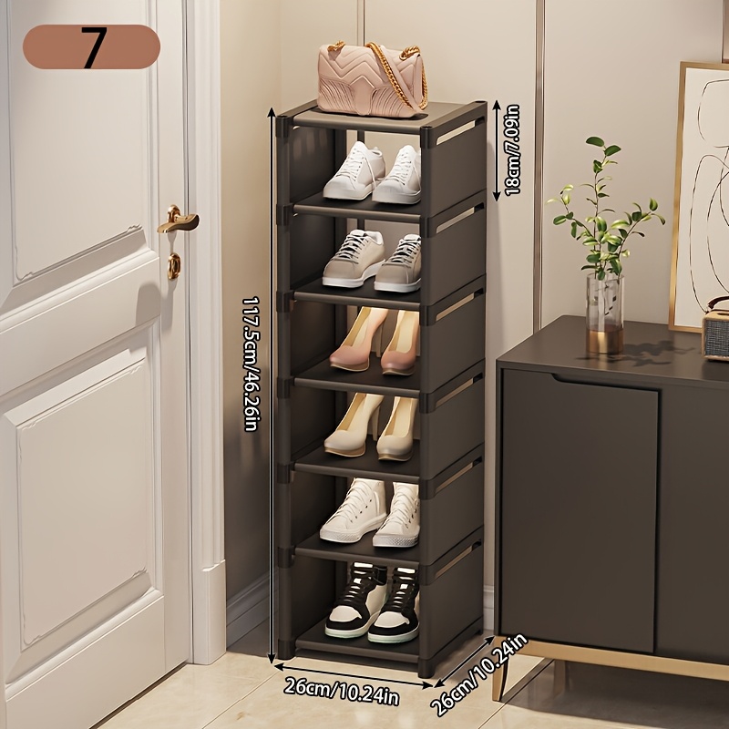 1pc, Multifunctional Shoe Rack And Shelf, 2 Colors , Dust-proof, Heightened And Widened, Can Hold Large Size Shoes, Space-, Suitable For Entrance, Living Room, Kitchen, Bathroom And